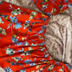 Off the shoulder flowie blouse.